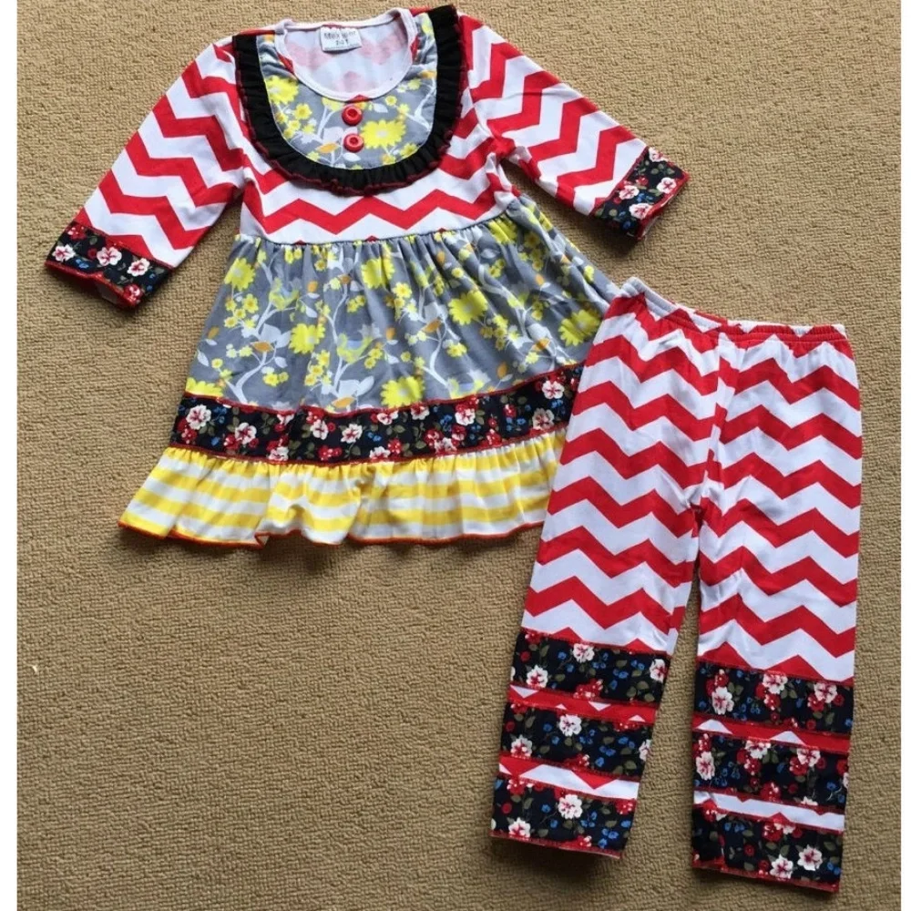 Boutique Chevron Floral Dress Leggings Outfit